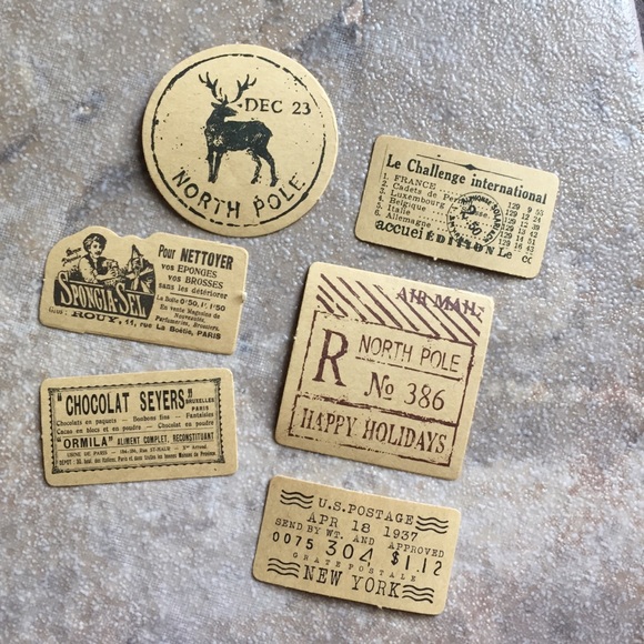 Set Of 7 Vintage Style Stickers - Picture 6 of 6